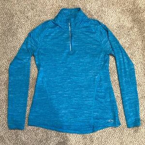 Champion Blue Fitted Zippered Long Sleeve